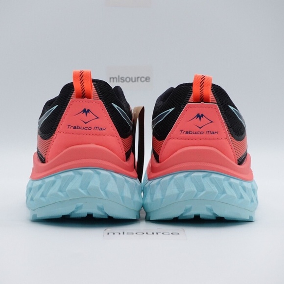 NEW ASICS Trabuco Max Trail Running Shoes 1012A901-003 Black/Coral - Picture 3 of 12